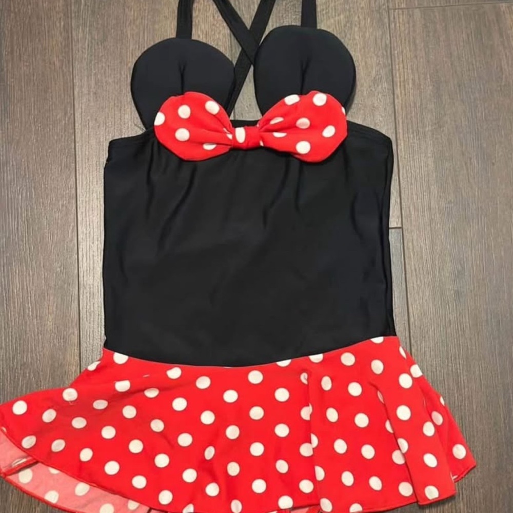 Polka Dot Swimsuit with Bow